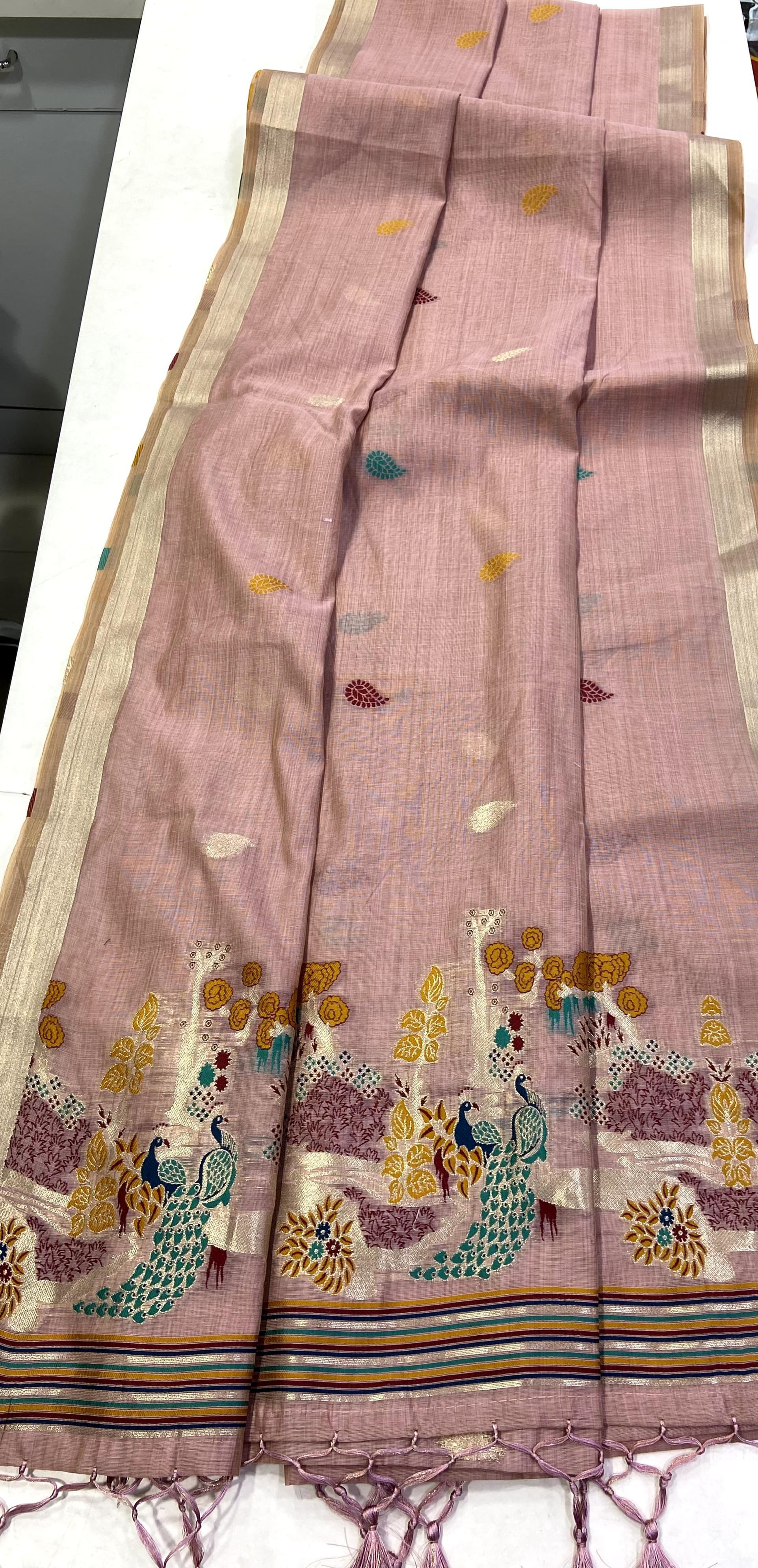 Munga Cotton Saree with Weaving Design