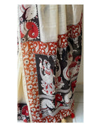 PURE LINEN KALAMKARI SILK SAREE