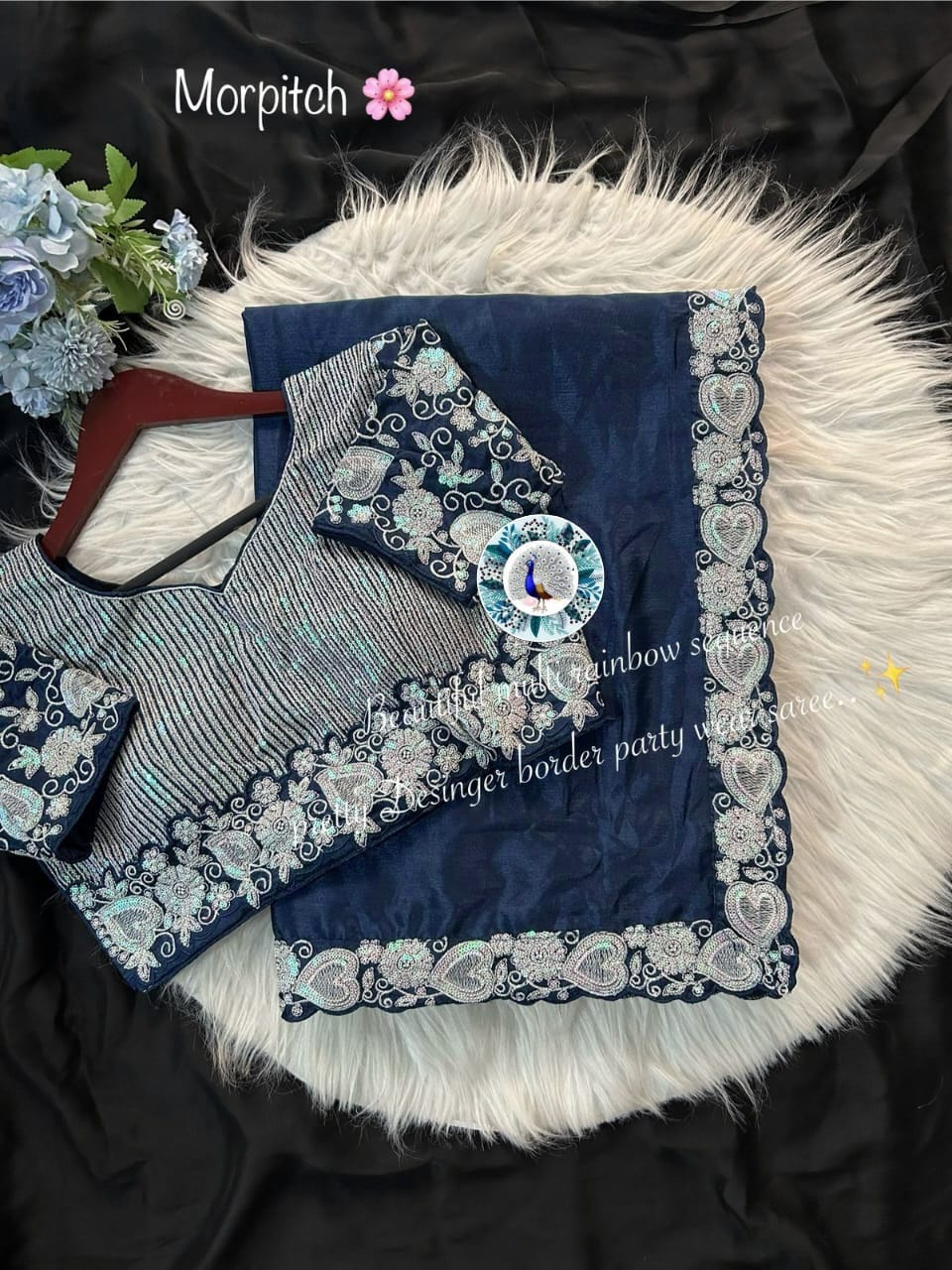 Chinon silks elegant saree