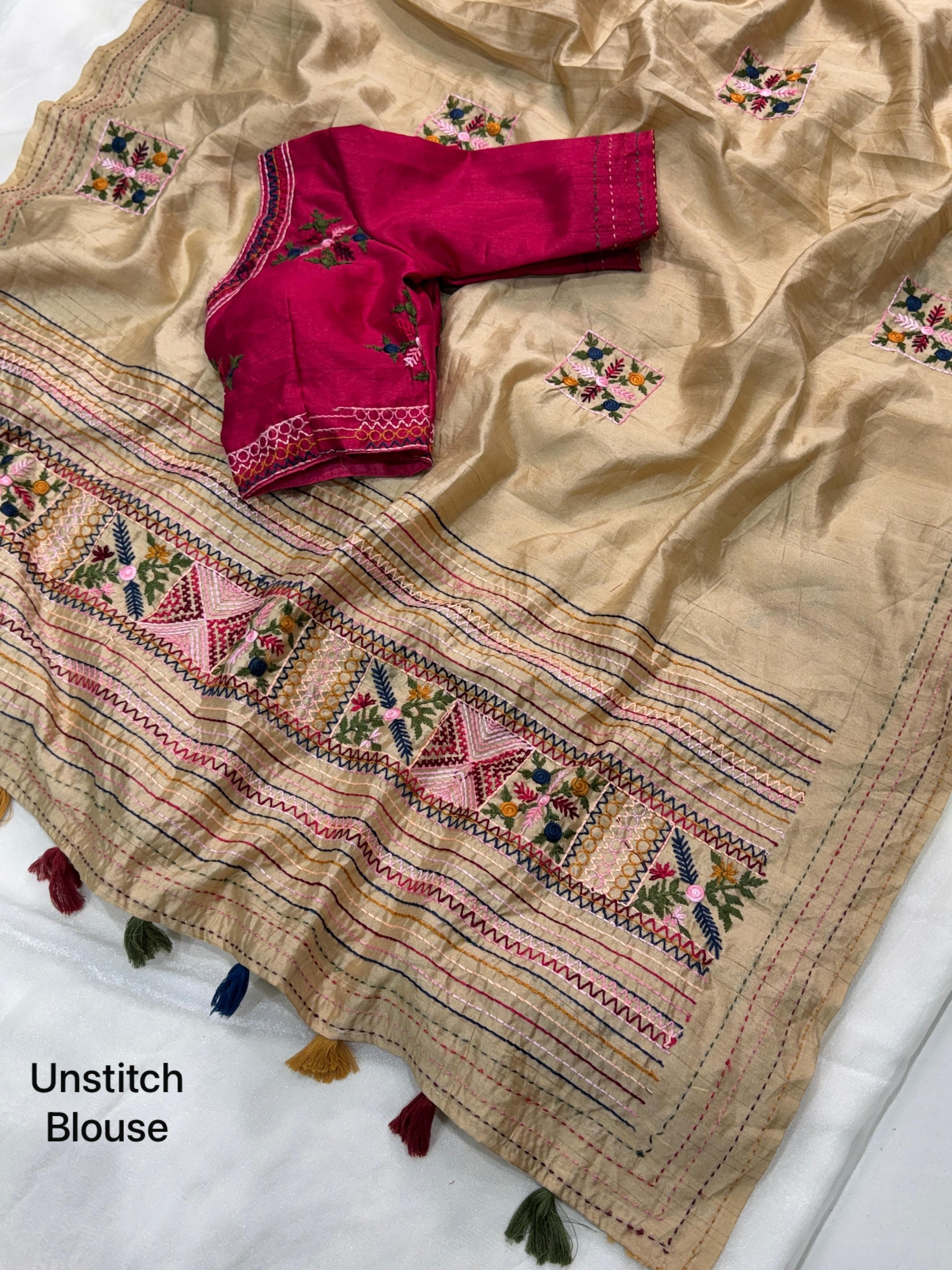 Tusser Cotton saree