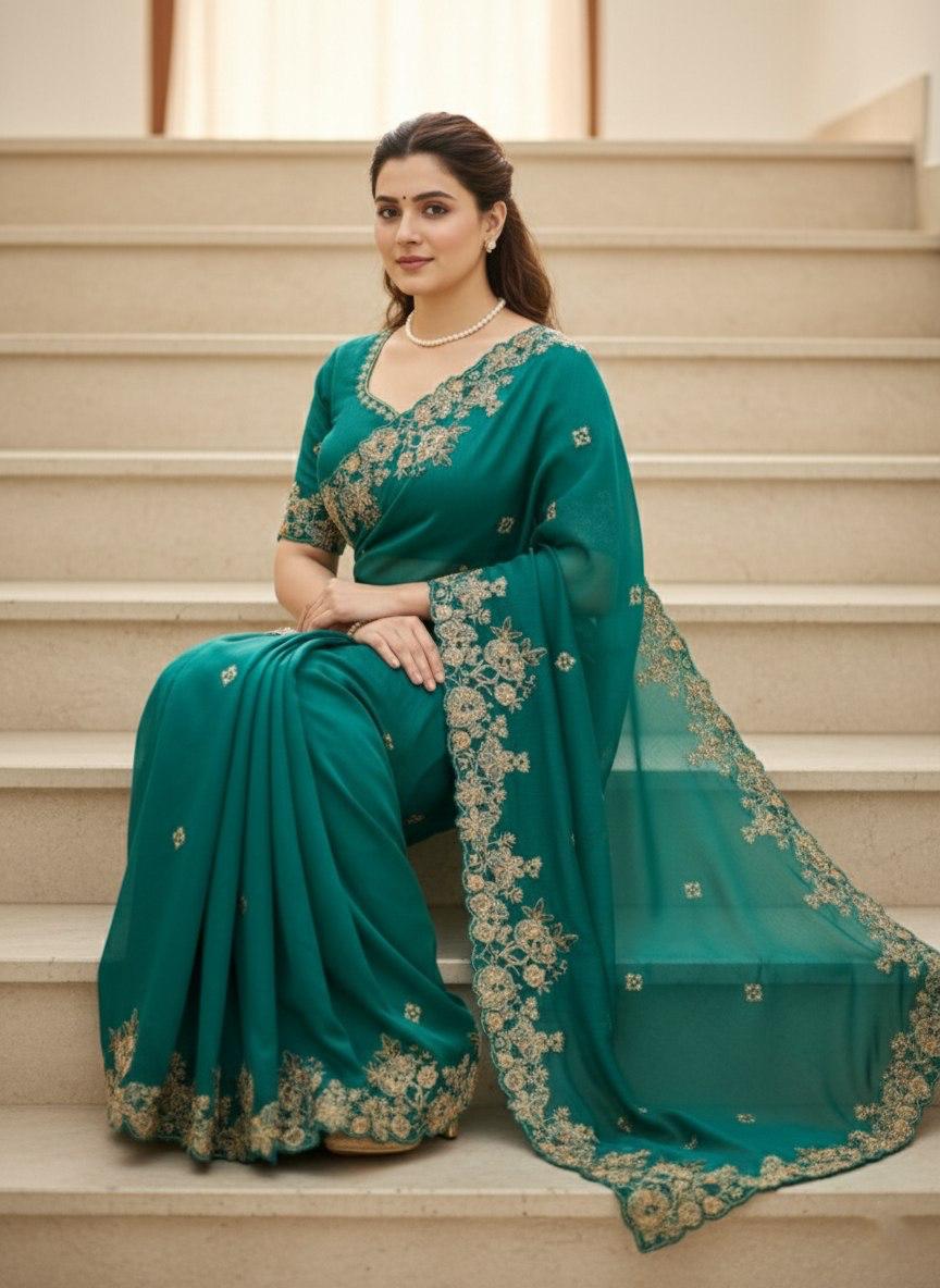 Soft Fendy Chiffon Saree