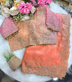 Wedding Fendy Sartin 2D Color Embroidery Saree