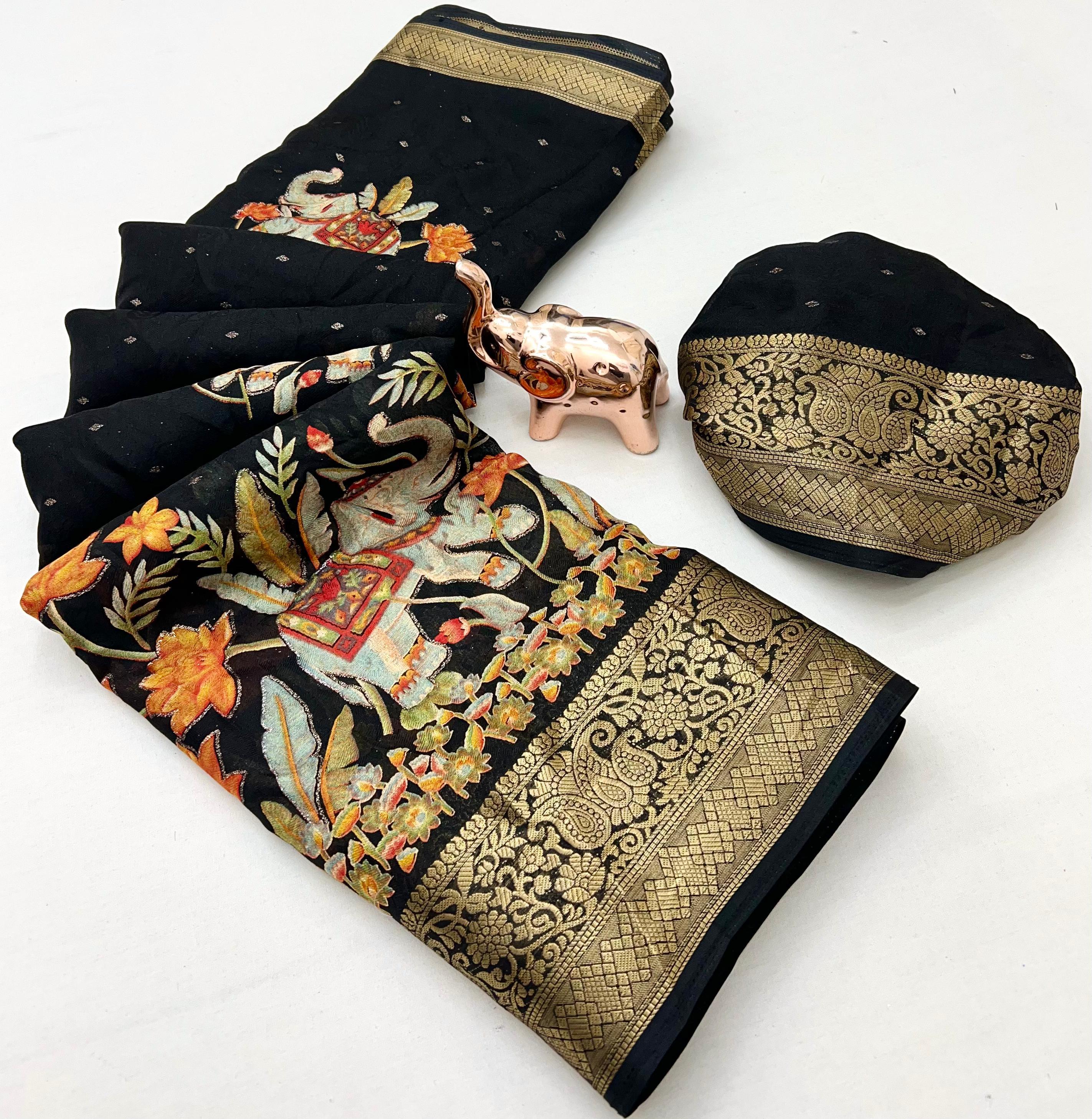 BANARAS GORGETTE SAREE