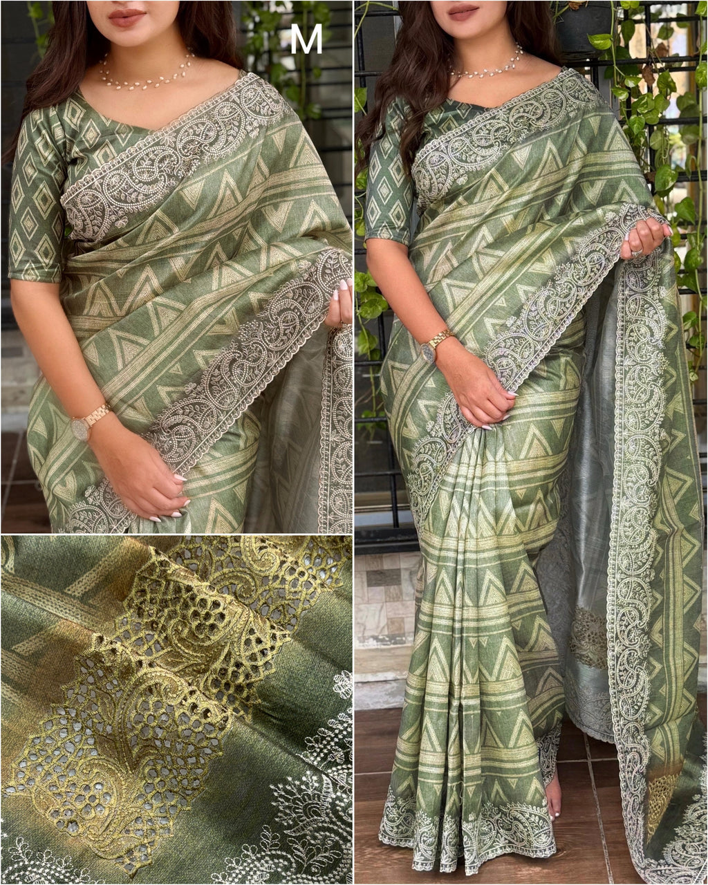 TUSSER SILK DIGITAL PRINT SAREE