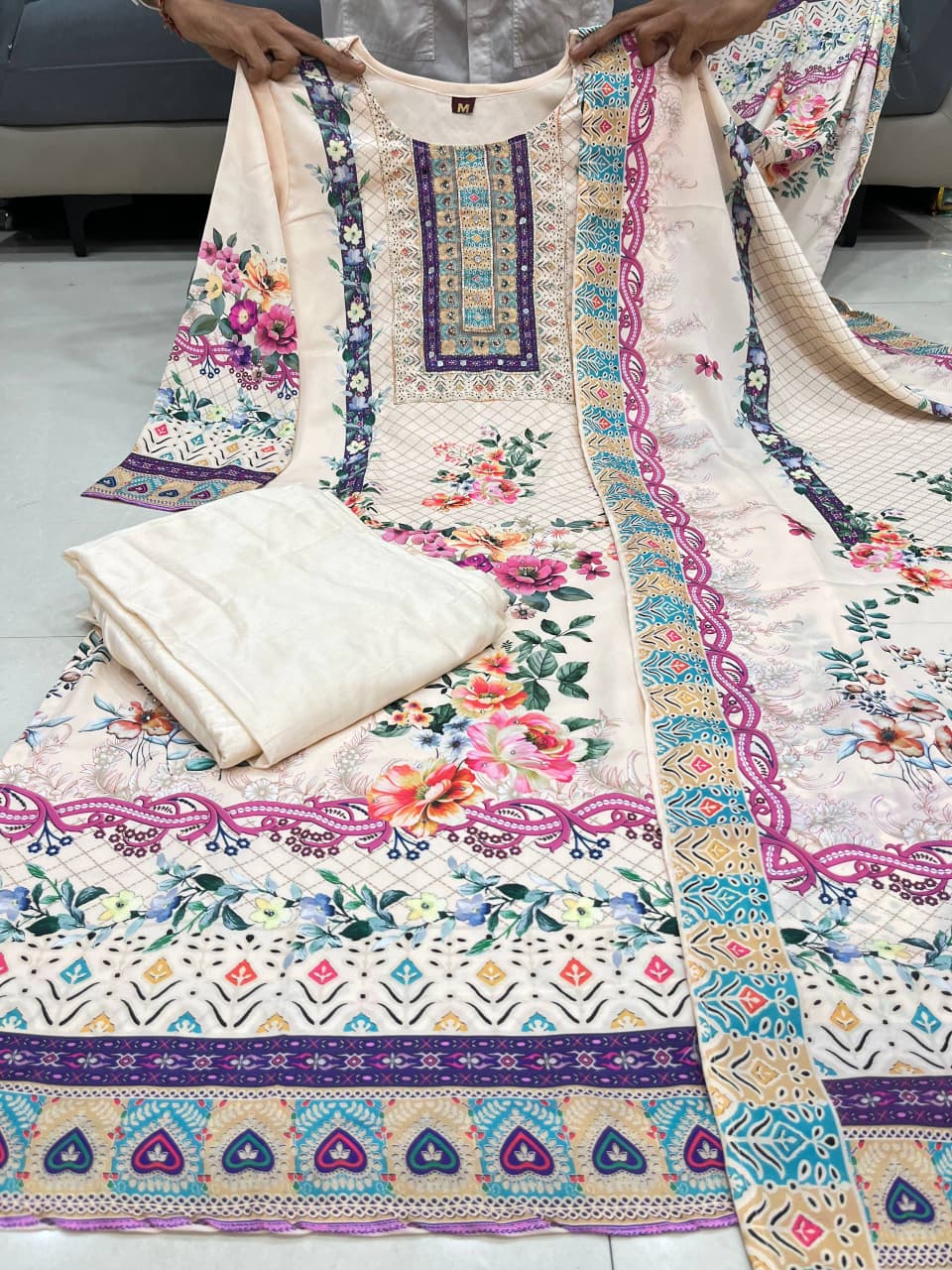 ORIGNAL MIRROR WORK AND HAND WORK KURTI
