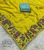 Pure Georgette Saree With Zari Woven Chex.