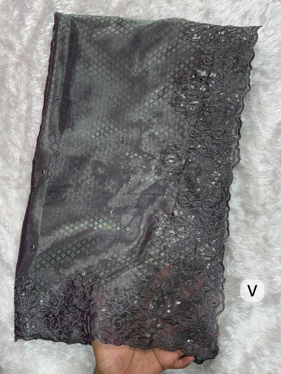 GLASS SATIN SEQUENCE SAREE