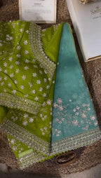 ORGANZA SILK DIGITAL PRINT SAREE