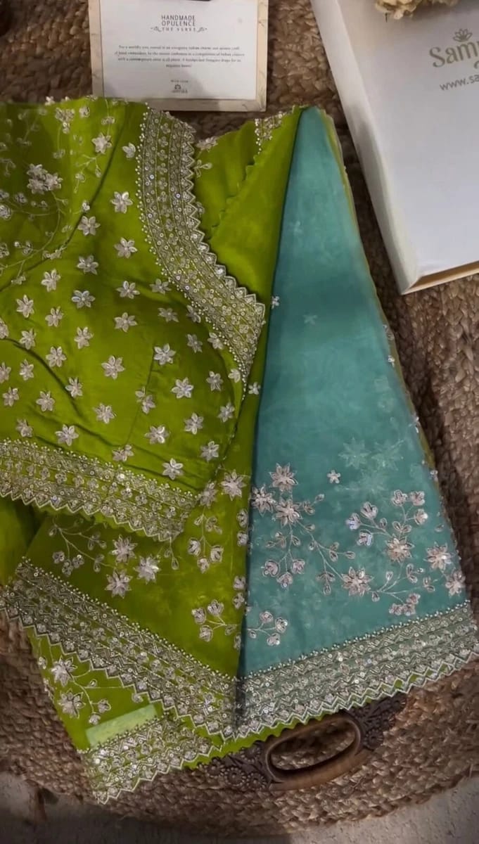 ORGANZA SILK DIGITAL PRINT SAREE
