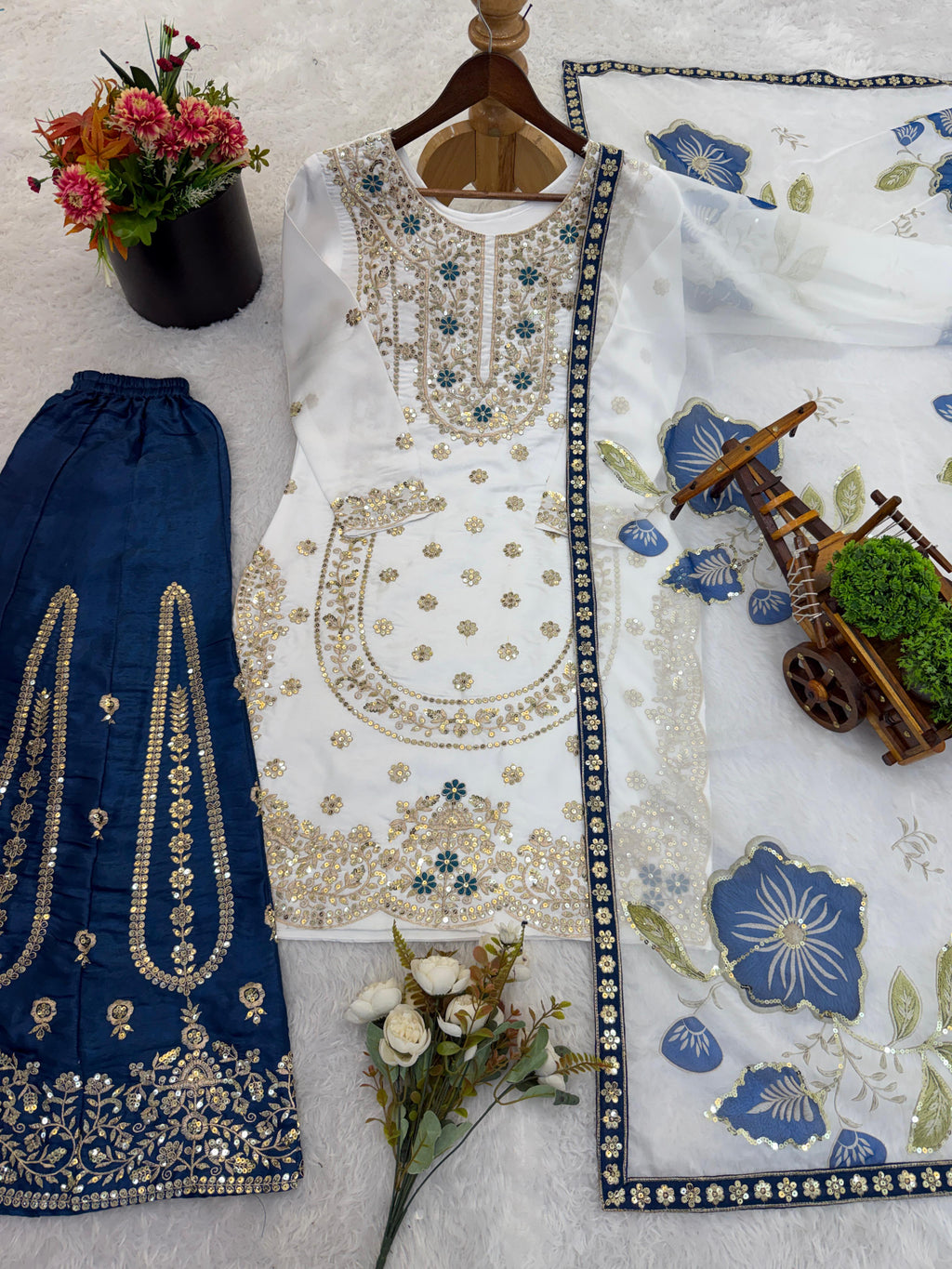 Sequence Top-Bottom And Dupatta Set