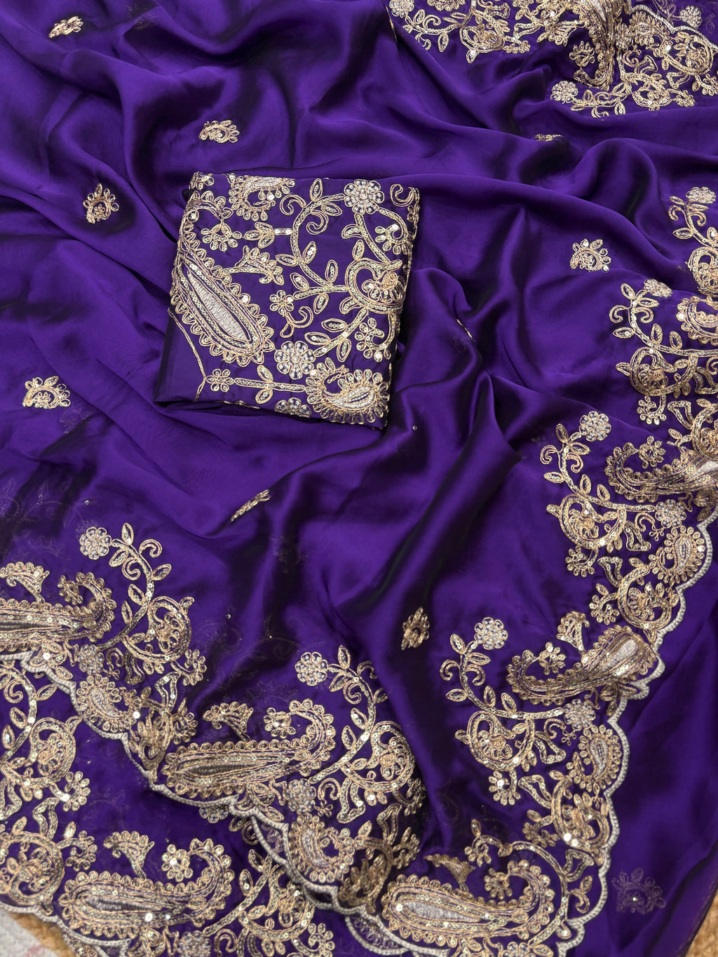 Pure Rangoli Silk Purple Saree