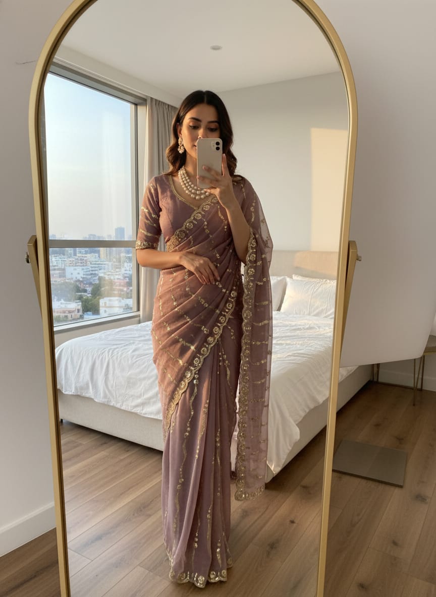 Supriya Sequence Laheriya Saree