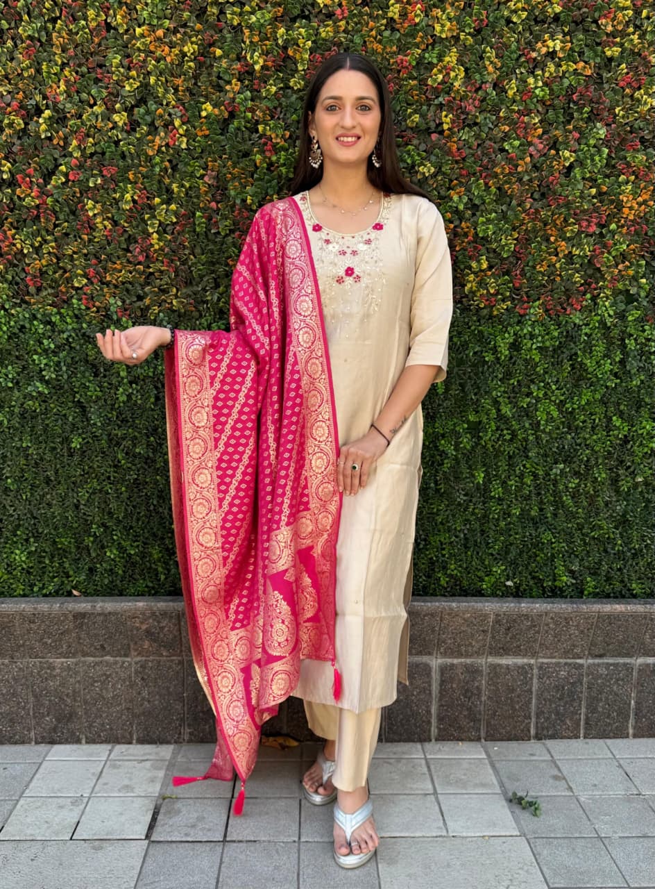 Designers Kurti Pent Dupatta Set