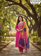 LAHERIYA KURTI WITH DUPATTA