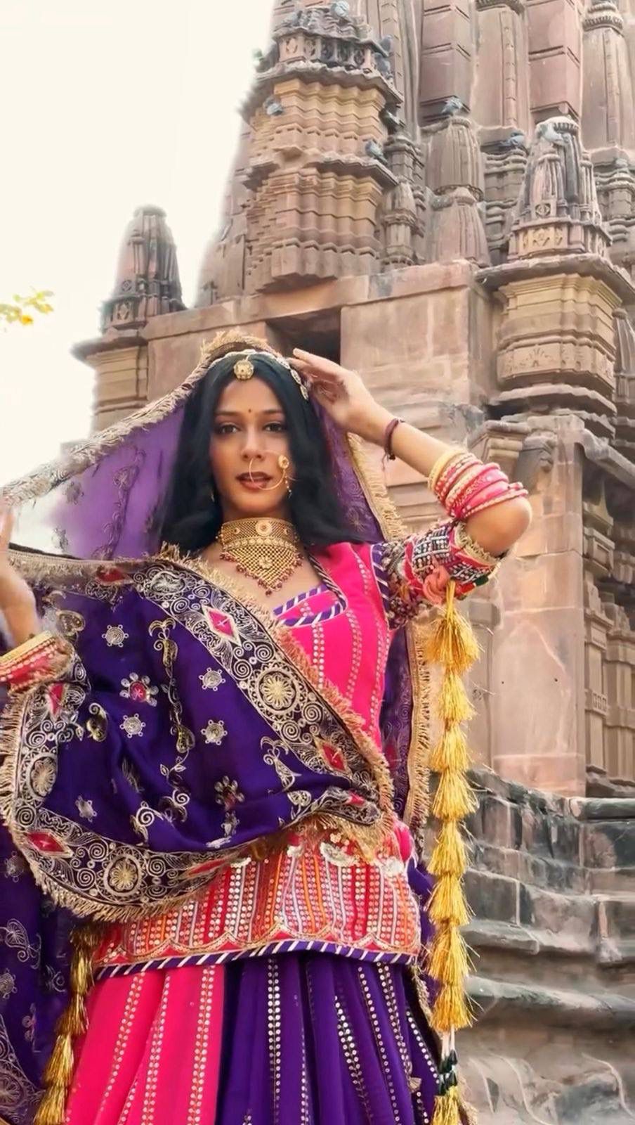 Fox Georgette Darbari Poshak Lahenga