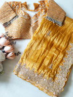 NEWLY MUSTARD YELLOW SAREE