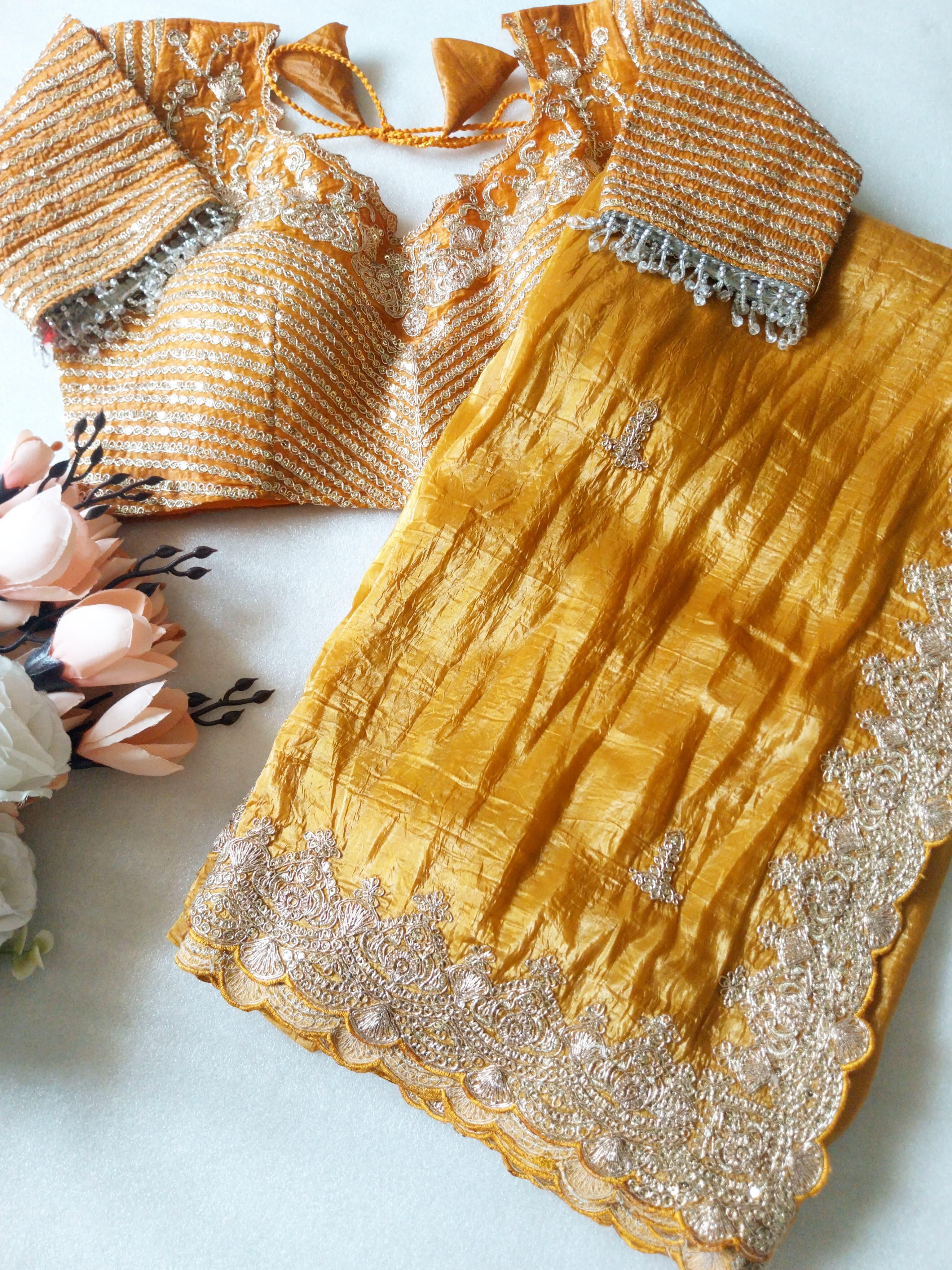 NEWLY MUSTARD YELLOW SAREE