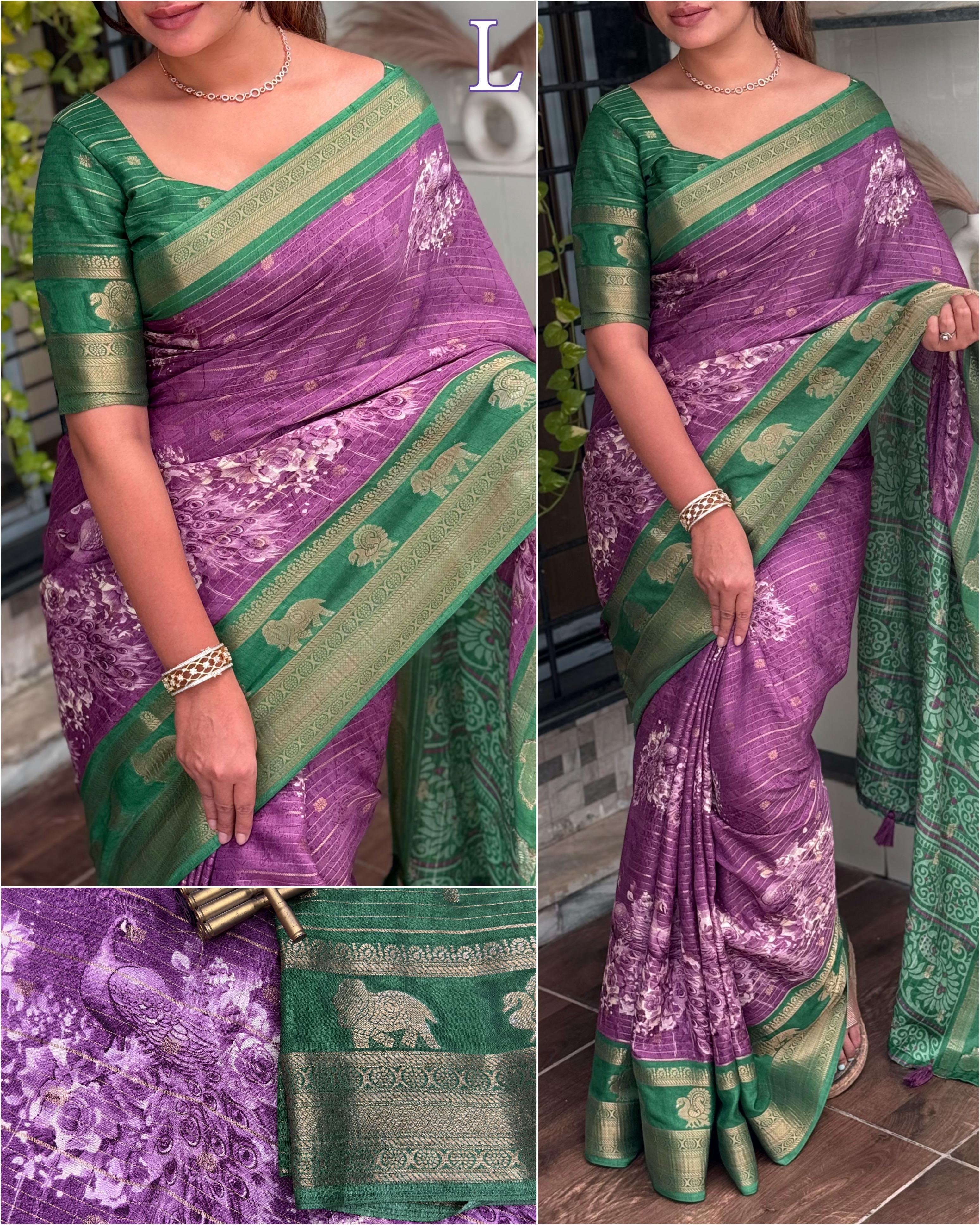 MORNI TUSSER SILK SAREE