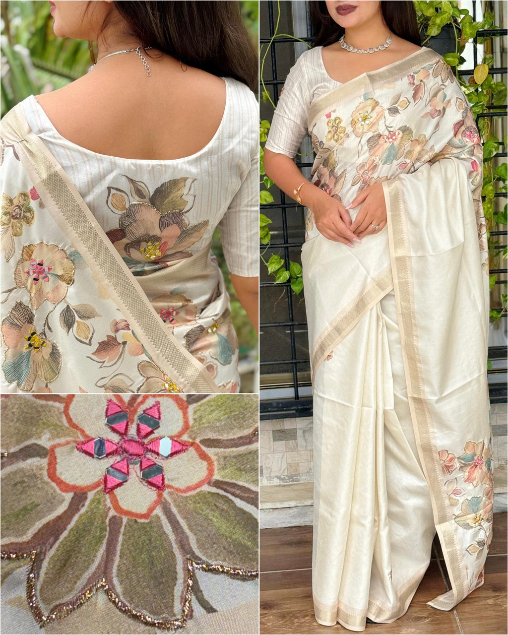 Kusum Tusser Cotton Saree