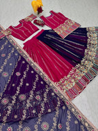 Fox Georgette Darbari Poshak Lahenga