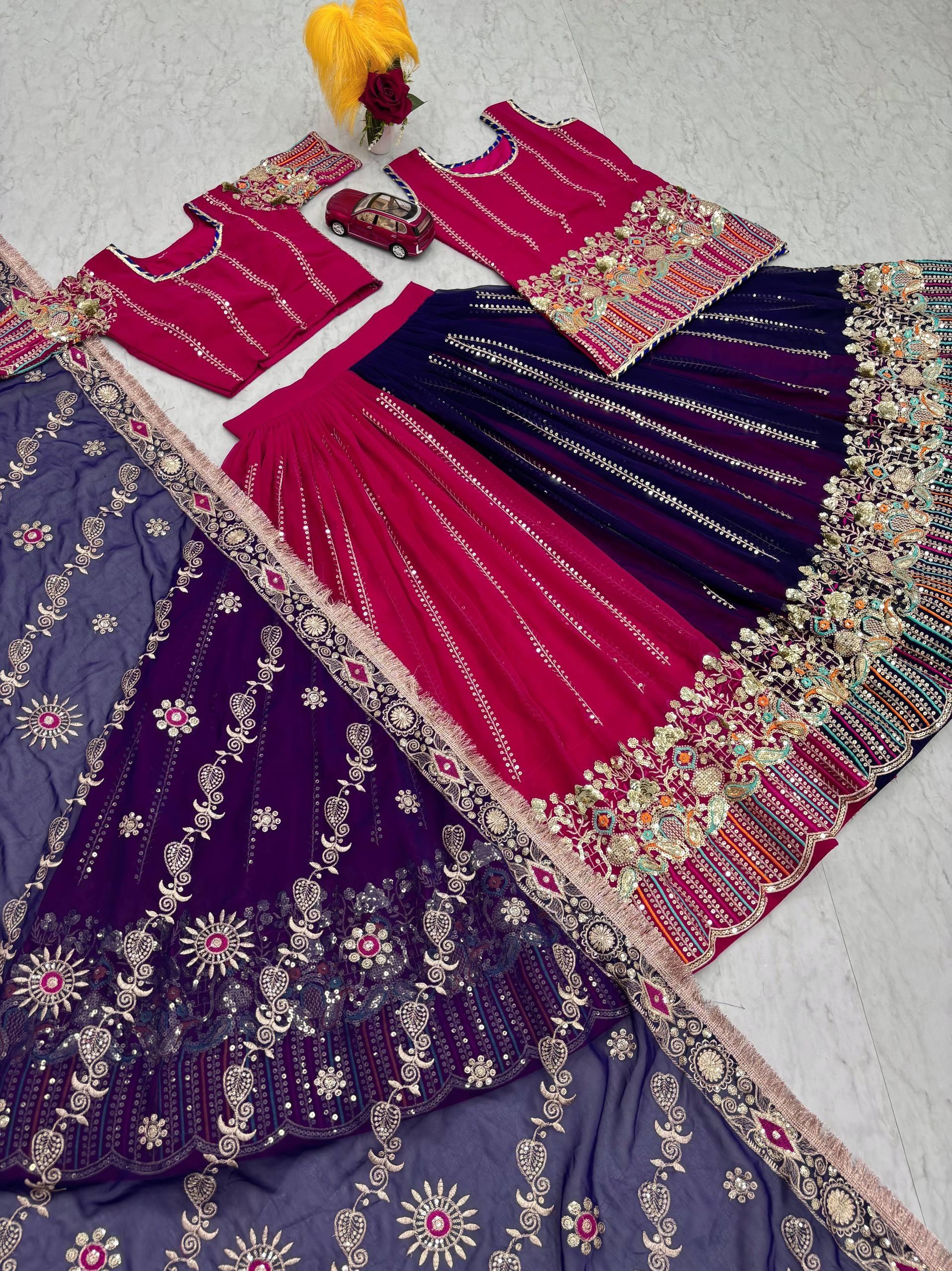 Fox Georgette Darbari Poshak Lahenga