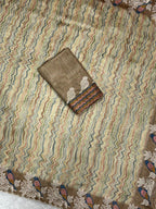 OURE TUSSER SILK DIGITAL PRINT SAREE