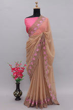 Embroidery Work Georgette Saree