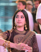 Bollywood Star Janvi kapoor Soft Twill Saree