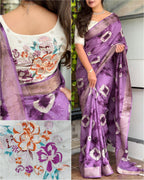 Pure Viscose Cotton Saree