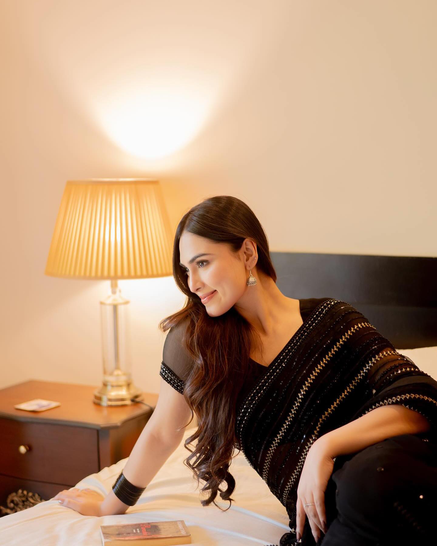 Georgette Sequence Work Black Saree