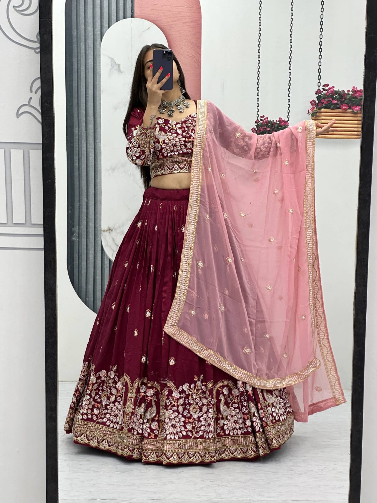 Vichitra Silk Lahenga