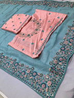 WEDDING WEAR GOREGETTE SAREE