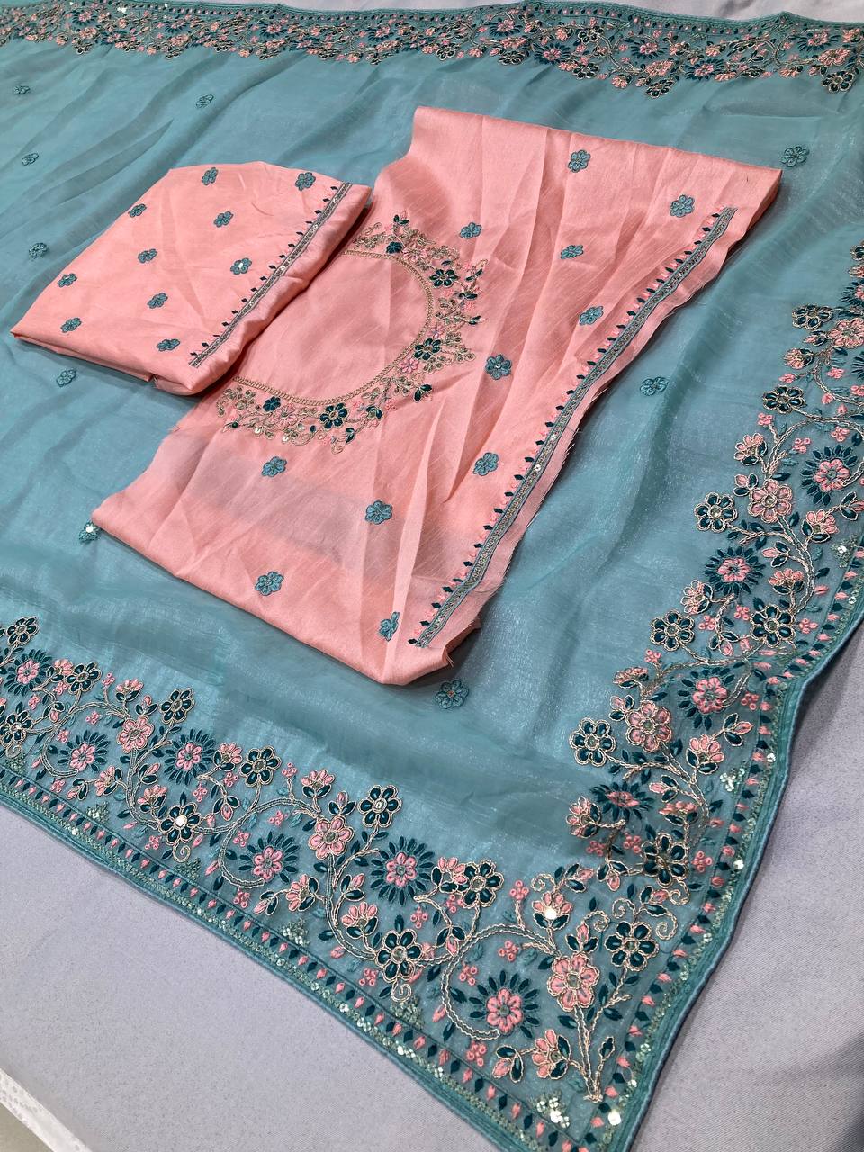 WEDDING WEAR GOREGETTE SAREE