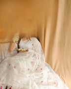 Pure soft Off-white silk organza saree