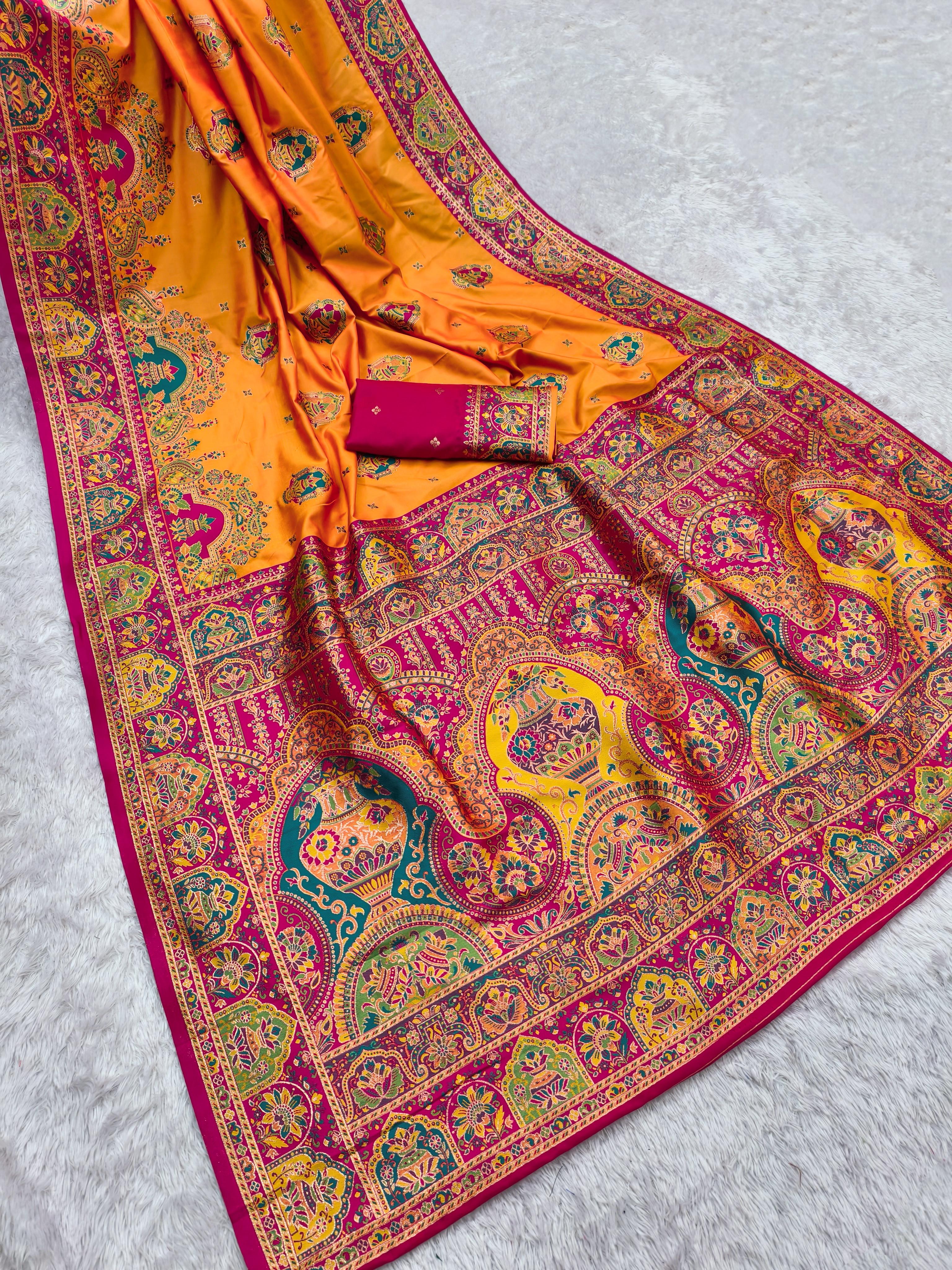 Stunning Pashmina Paithani Silk Saree