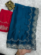 PARTY WEAR CRYSTAL SAREES