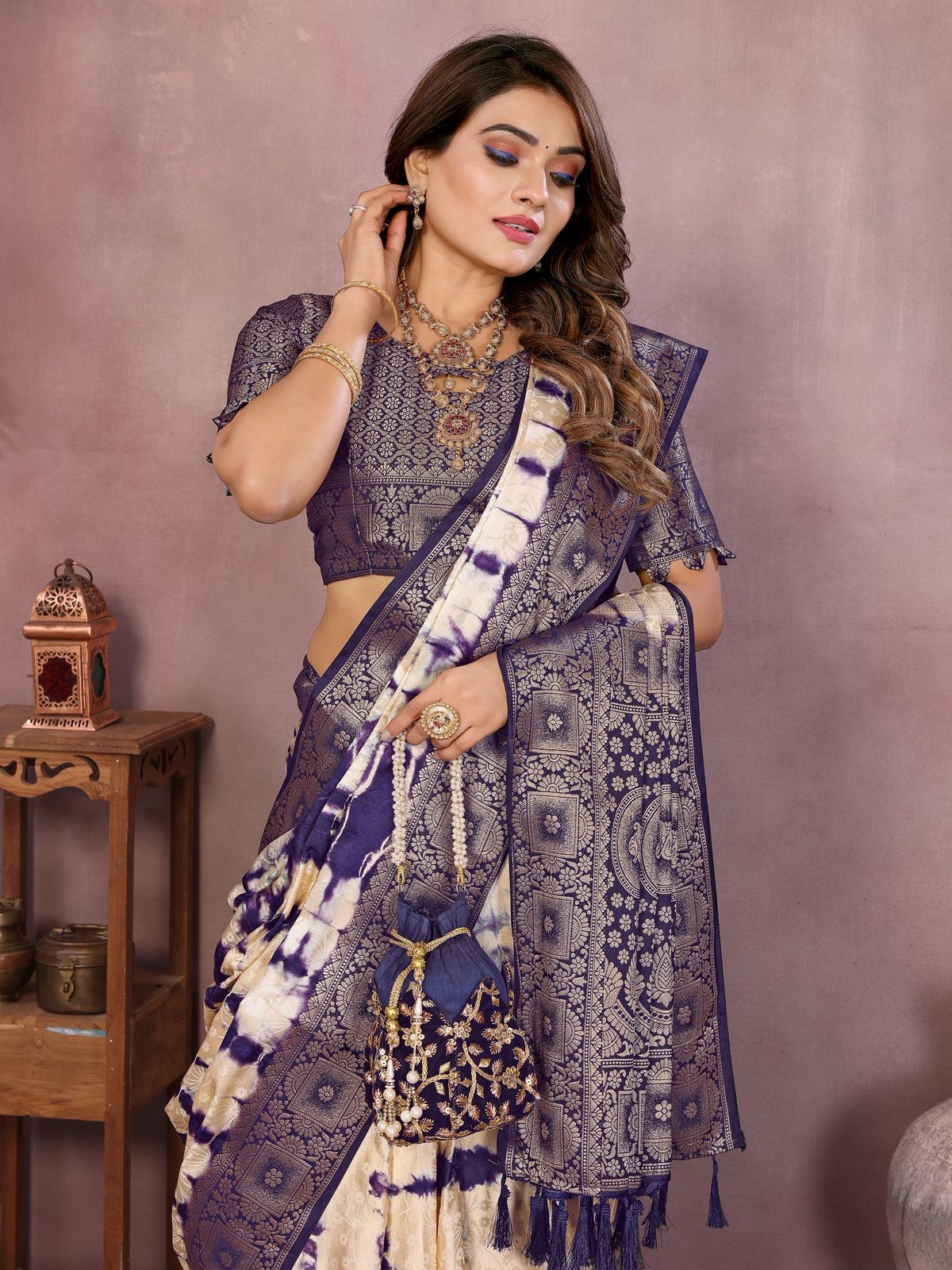 Pure Sibory With Soft Satin Silk Saree