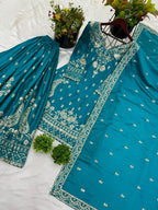 Party Wear Look Top-Plazzo And Dupatta