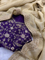 Soft Crunchy Silk Gold Wedding Saree