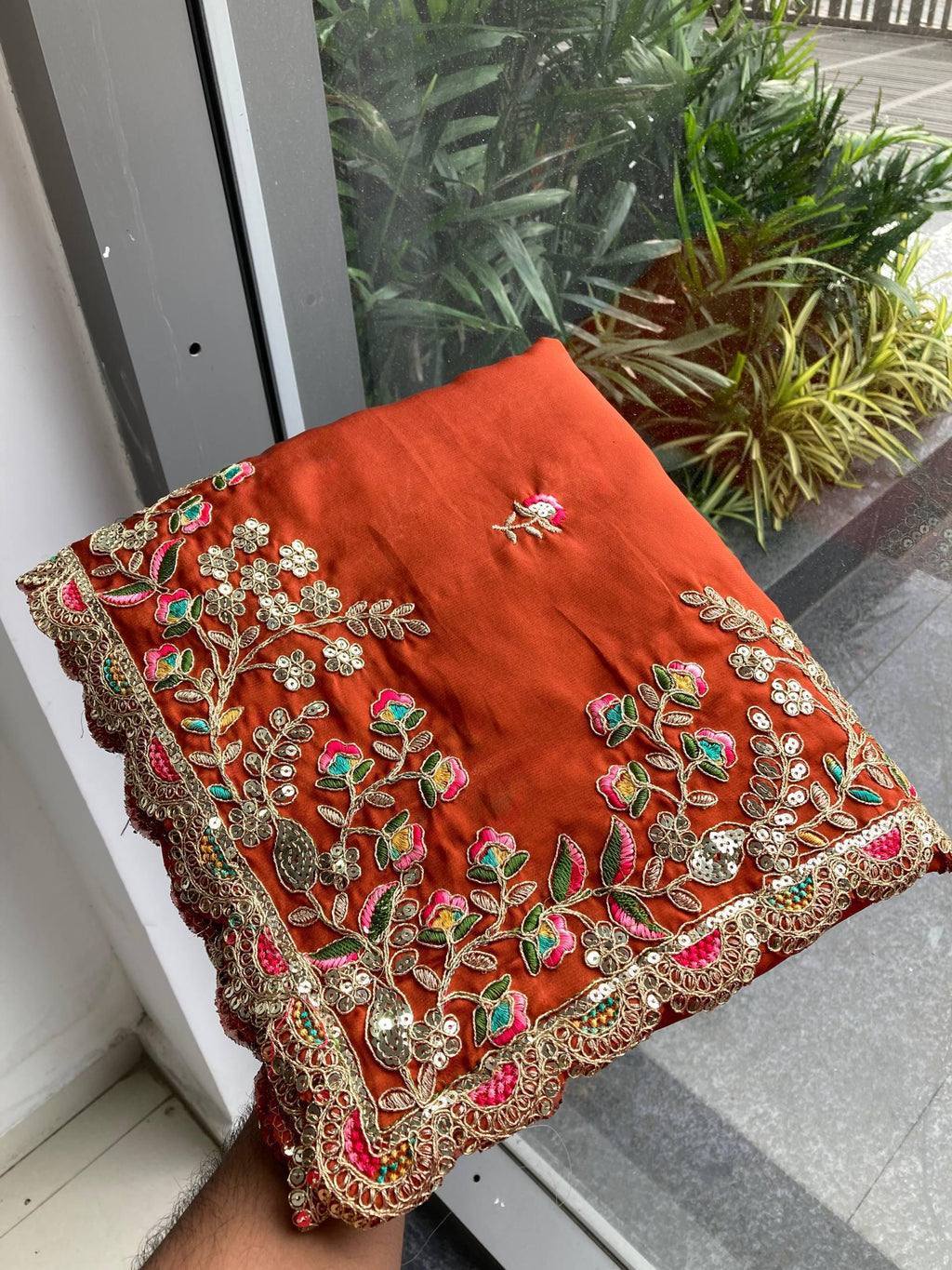 Maharani Black Rangoli Silk saree