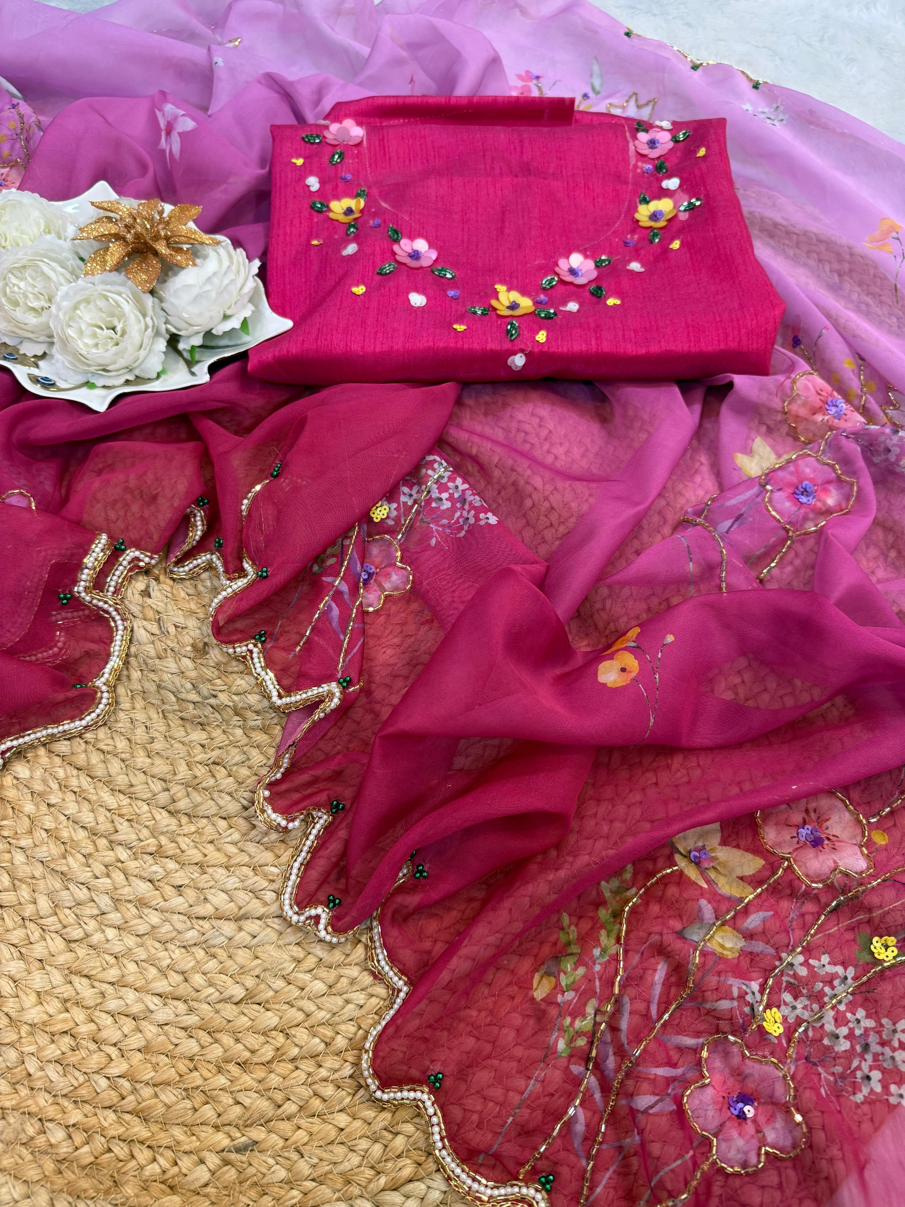 Pure soft Tebby Silk Saree