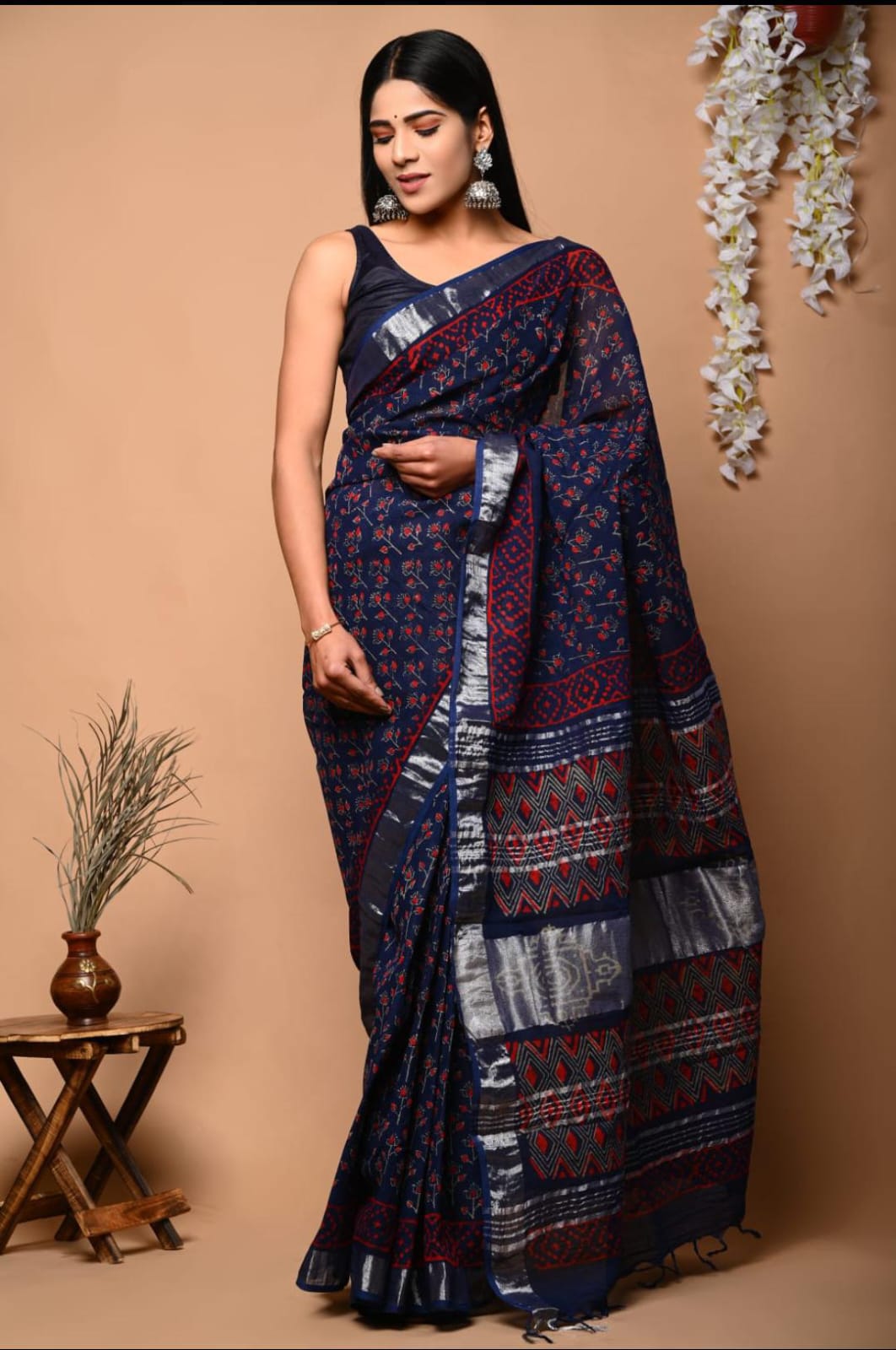DIGITAL PRINT LINEN SAREE