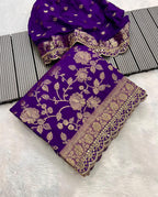 Wedding Attire pure khaddi georgette designer saree