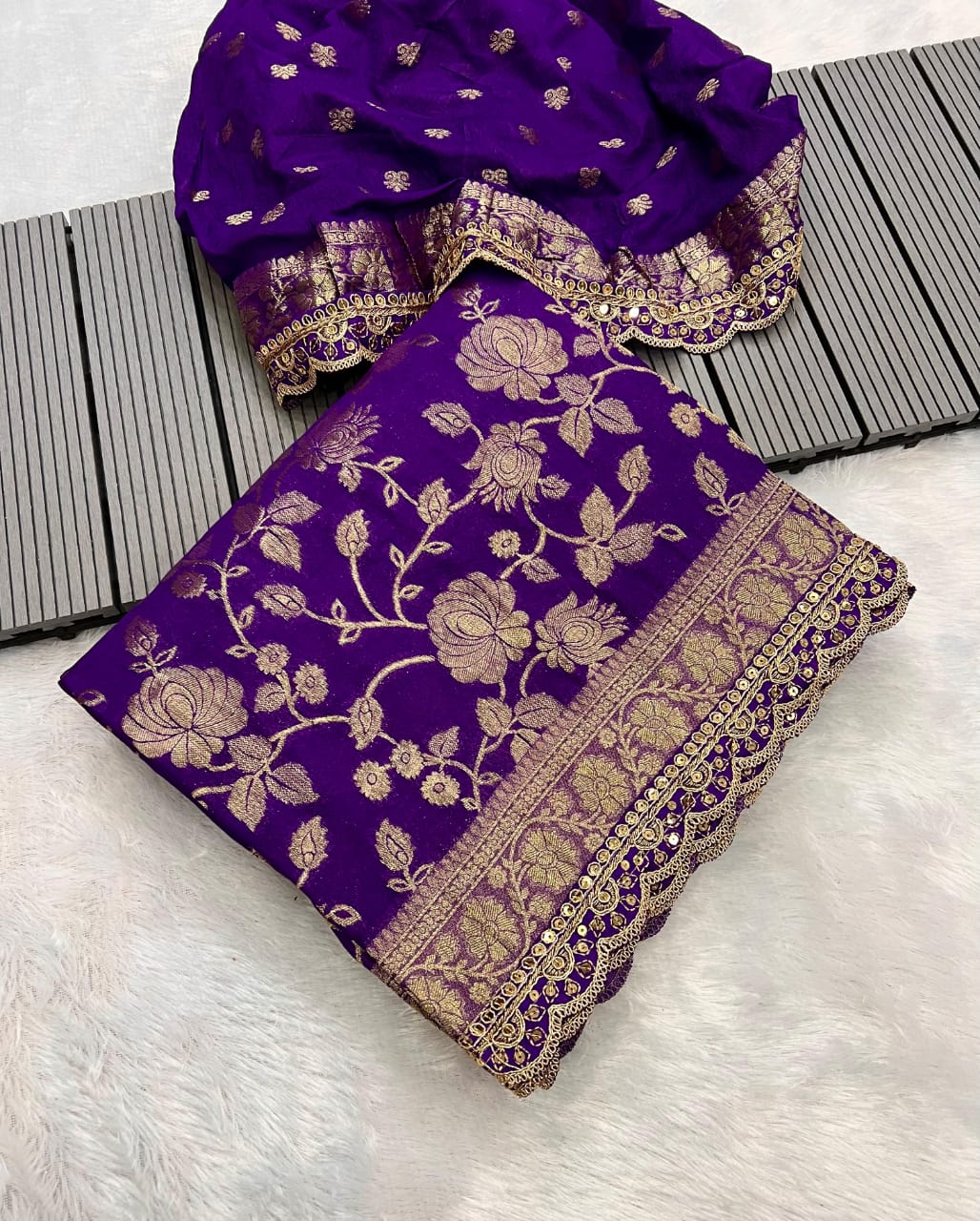 Wedding Attire pure khaddi georgette designer saree