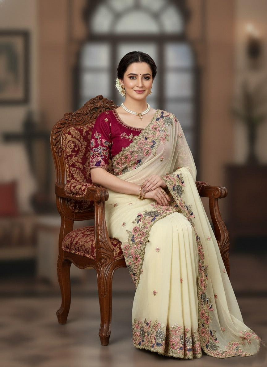 Party Wear Soft Georgette Saree