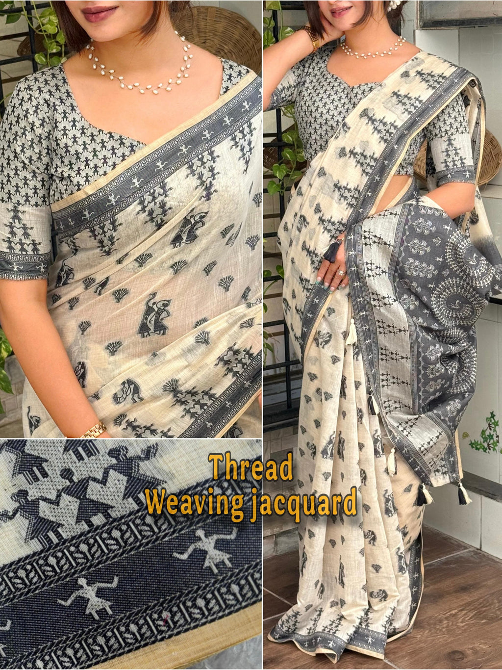 Malavika Khadi Cotton Saree
