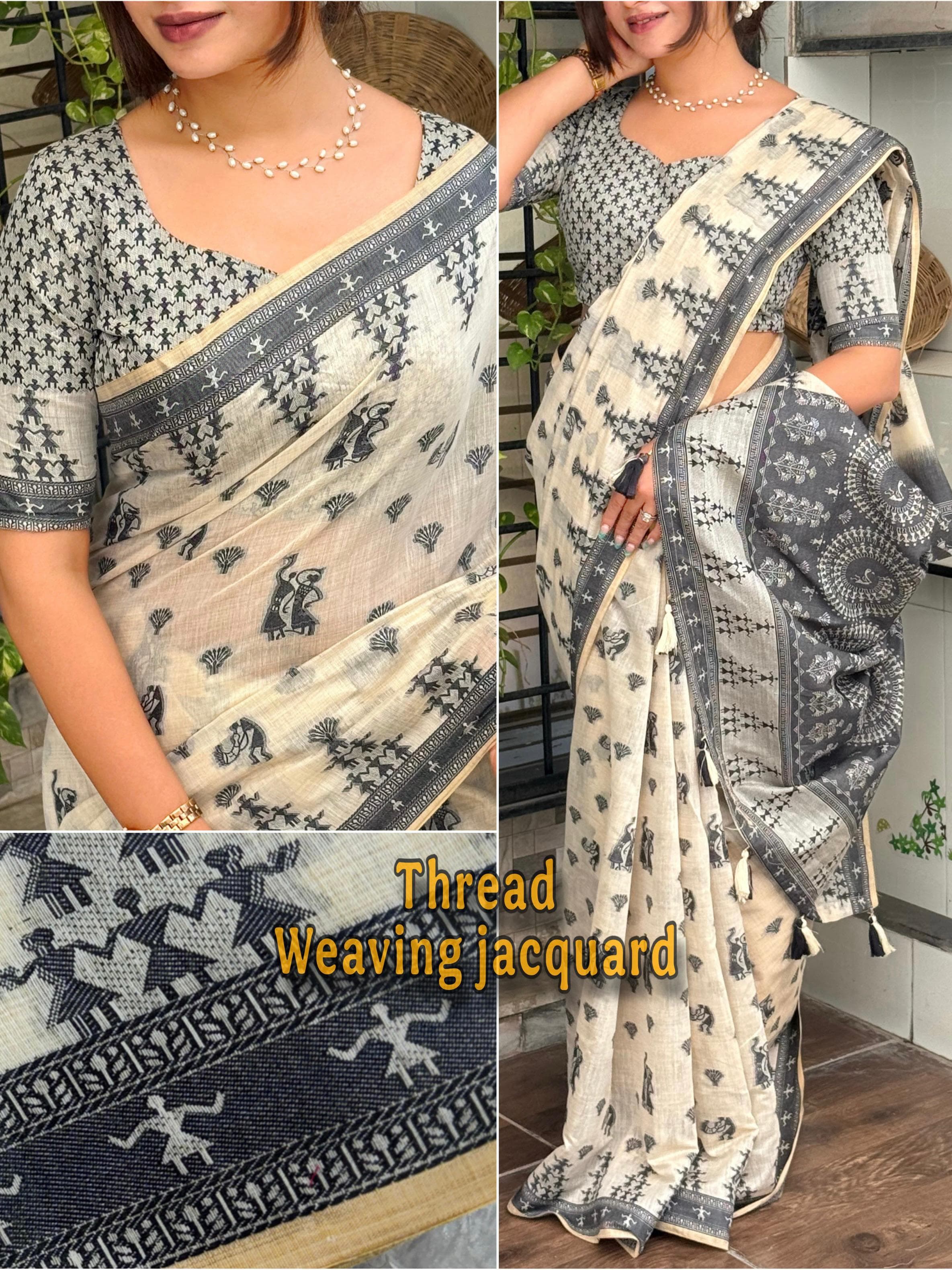 Malavika Khadi Cotton Saree