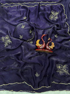 Soft  Space Silk Purple Saree