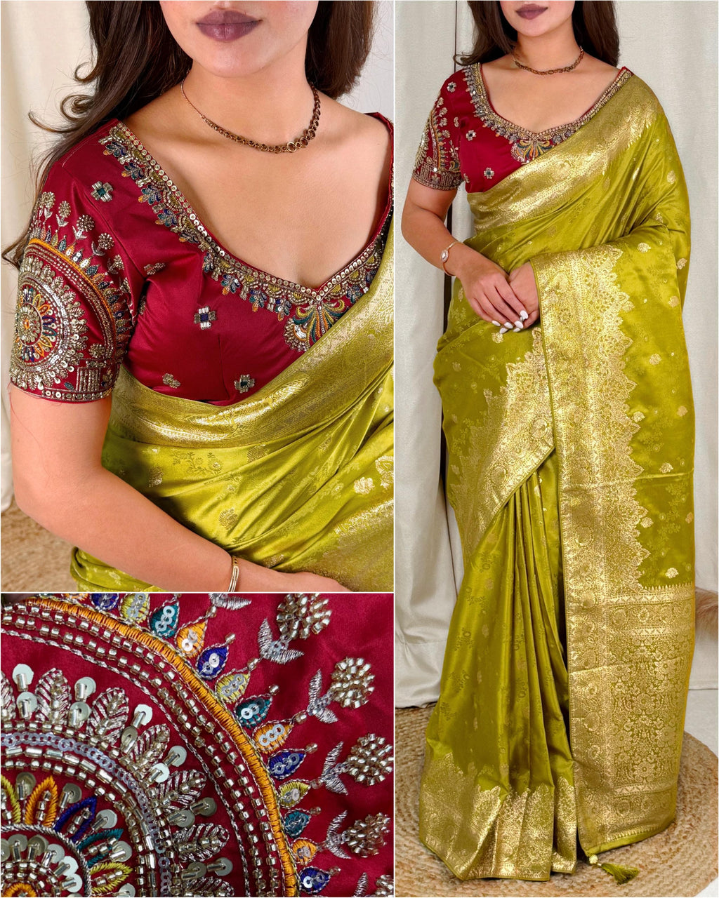 Banarasi Satin Silk Wedding Saree