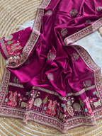 Very Soft nd Elegant Rich look vichitra silk saree